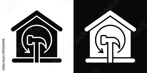 Comfort Icon White And Black Background Style