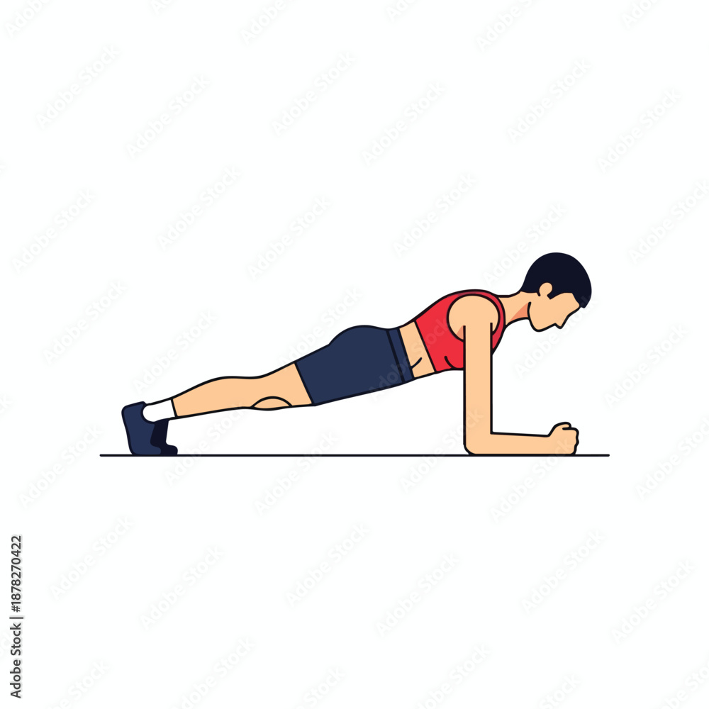 Obraz premium Person Doing Plank Exercise