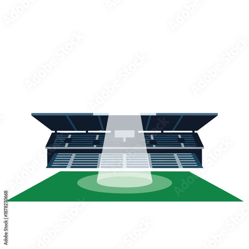 Illustration of an Empty Soccer Stadium