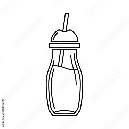 Baby Bottle Outline Illustration