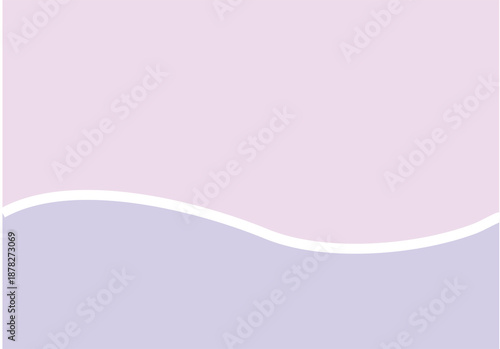minimalist Soft pastel background with a gentle wavy line separating light purple and pink hues,  for various creative projects