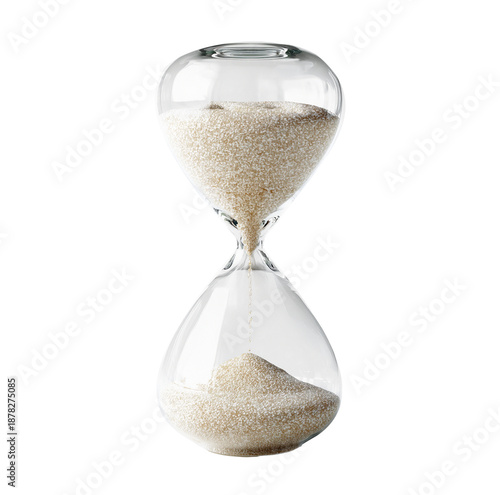 Schilderij op canvas hourglass isolated on white background