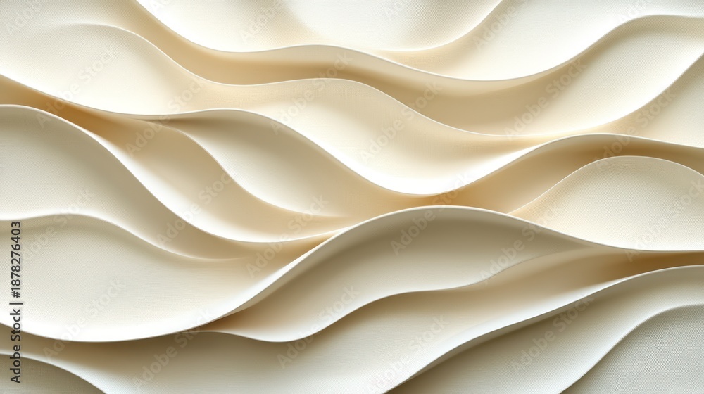 Obraz premium Abstract, flowing, cream-colored waves