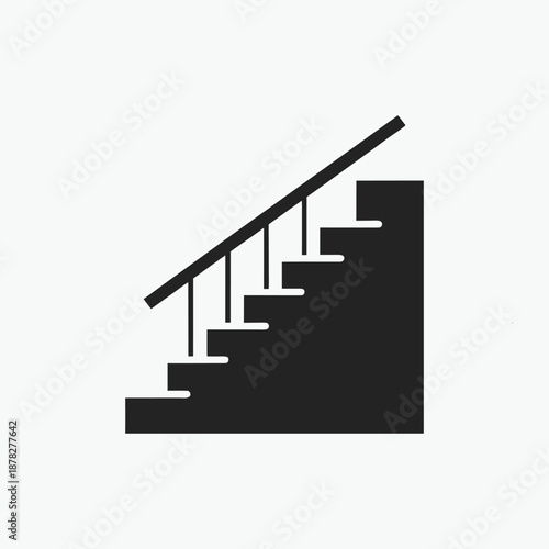 stairs staircase vector icon silhoutte templat