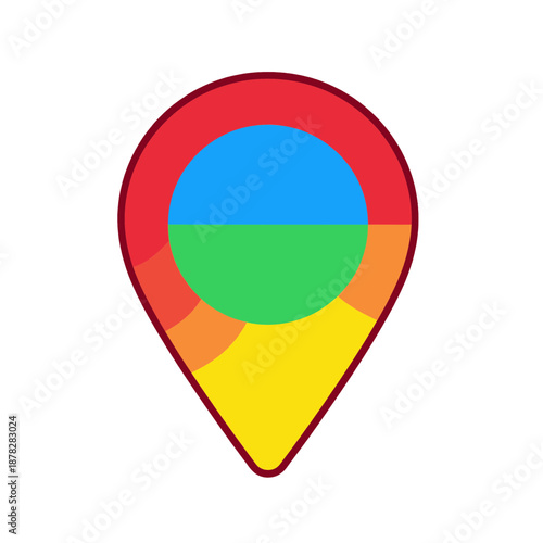 Colorful Map Pin App Icon. Free Download Colorful Map Pin App Icon. - GFXLoad