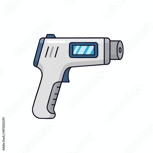 Digital Illustration of a Handheld Scanner Device