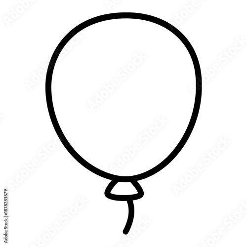 Line icon of a balloon.