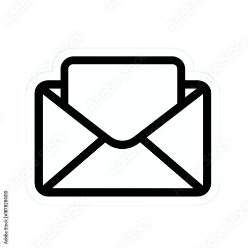 Outgoing email vector icon.