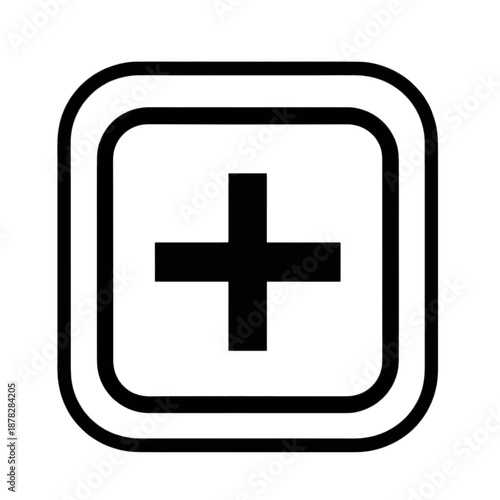 Plus sign in a rounded square app icon.