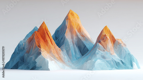Abstract polygonal mountain background