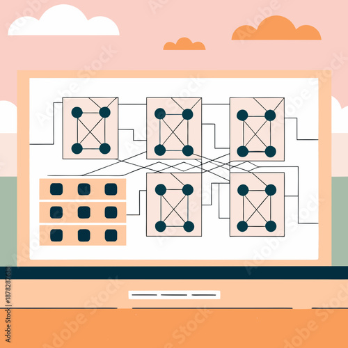 Deep learning neural network diagram