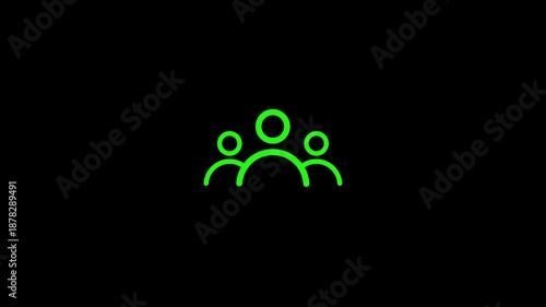 Team of people icon symbolizing cooperation, community bonding, teamwork, and collective human interaction concept