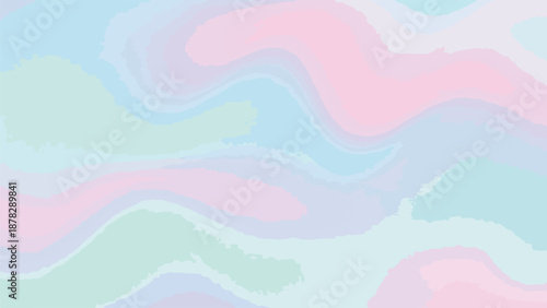 A pastel-colored abstract design with wavy lines