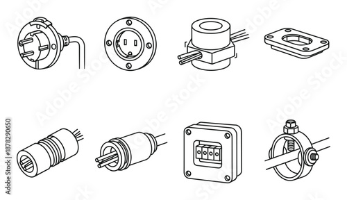 Electrical connector female type for connecting electronic wires various components or equipment circuit board