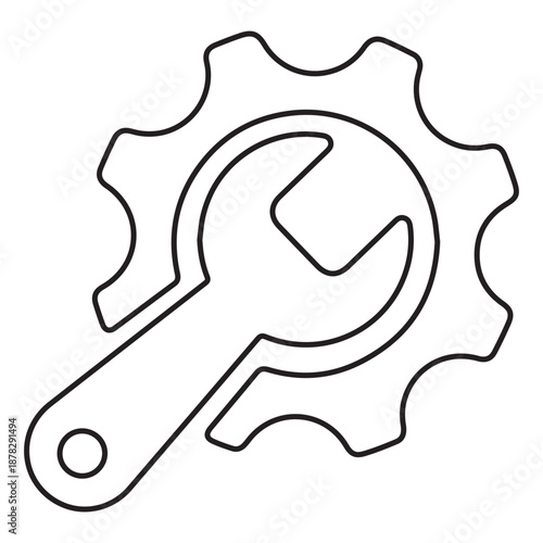 Wrench and Gear Icon