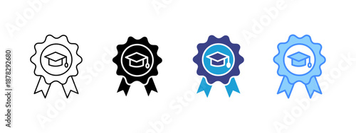 Award icon set multiple style collection