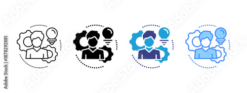 Skill icon set multiple style collection