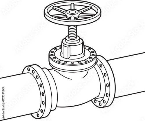 Industrial Pipe Valve Connection