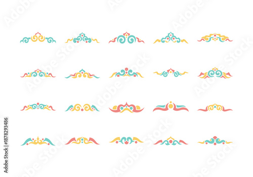 Colorfull Border Ornament Element