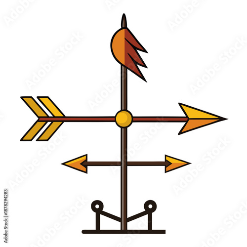 Weather vane indicating wind direction