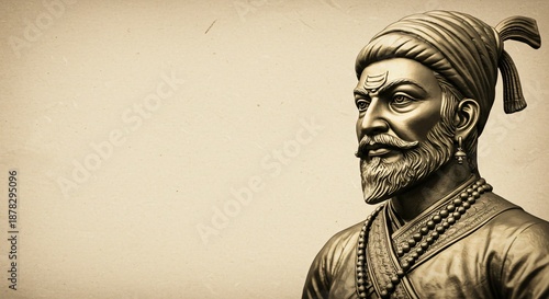 Chhatrapati Shivaji Maharaj Portrait – Maratha Warrior King History India Sculpture Art