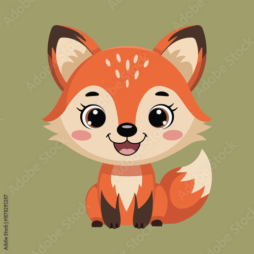 Sweet Forest Creatures – Cute Fox Mascot Vector