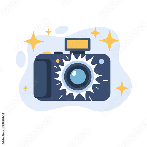 Modern Conceptual Printing Error Notification flat design vector Empty State UI Icon Illustration