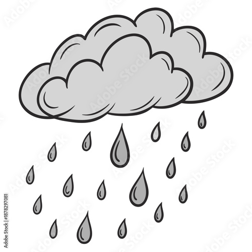 Cloudy day with rain