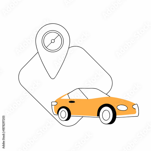 Gps navigation for orange car