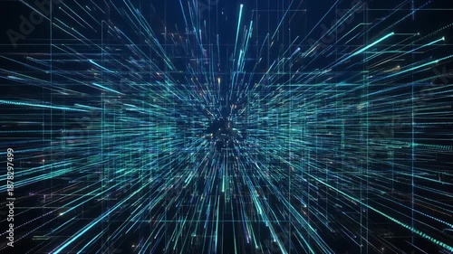 Dynamic Data Burst Visual Sequence for Technology Video.