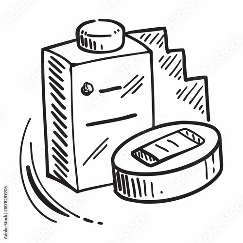 Illustration of a heater and remote control