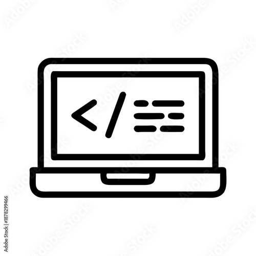 Laptop displaying code