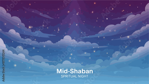 A serene night sky with clouds and stars (1)