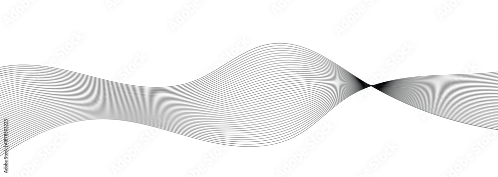 Fototapeta premium Smooth shape dynamic vector abstract line isolated white background used for presentations, desktop wallpapers and digital art.
