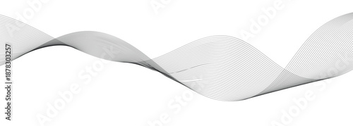 Vector illustration of curved, wavy lines created using blend tool. Ideal for 3D designs, minimalist textures, and creative projects.