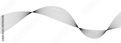 Black lines abstract wavy stripes on a white background used for website and Graphic Design. Vector illustration of curved lines.