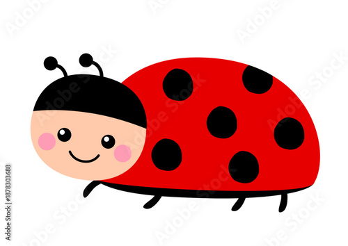 かわいいてんとう虫のイラスト