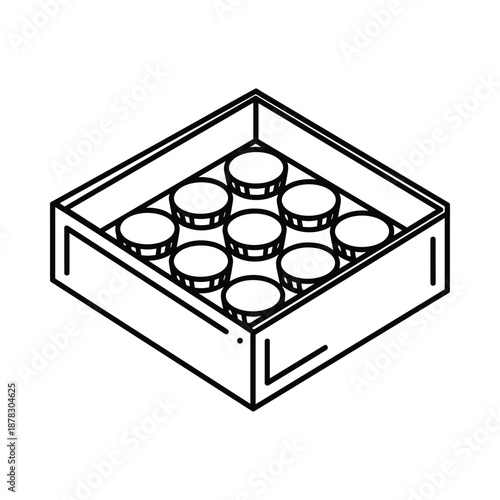 Crates with cans inside