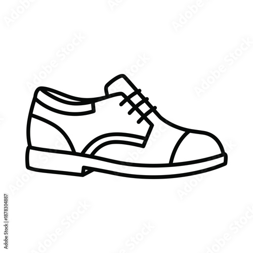 Black and white shoe illustration