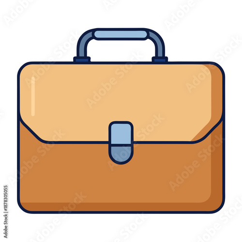 Brown leather briefcase