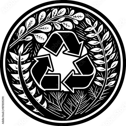 Eco-friendly recycling symbol