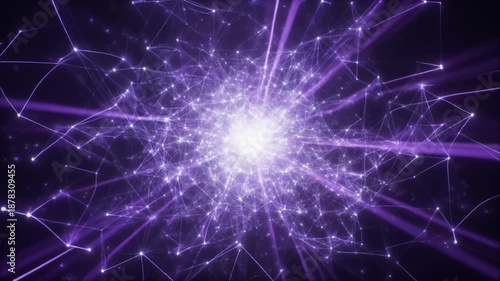 Wallpaper Mural Purple Energy Radial Explosion Burst: White Core Neon Violet Streaks Cosmic Torontodigital.ca