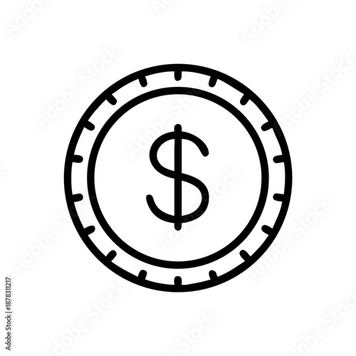 Dollar coin symbol