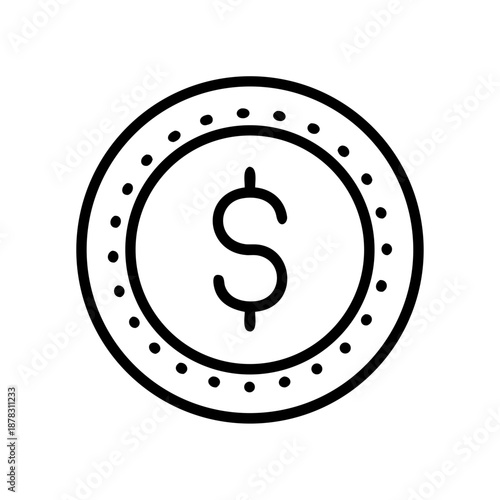 Dollar coin symbol