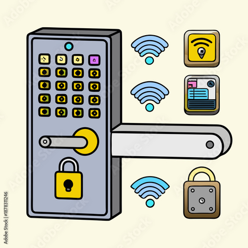 Smart lock with wi-fi connectivity