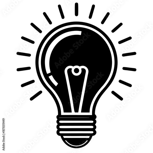 Illuminated light bulb idea