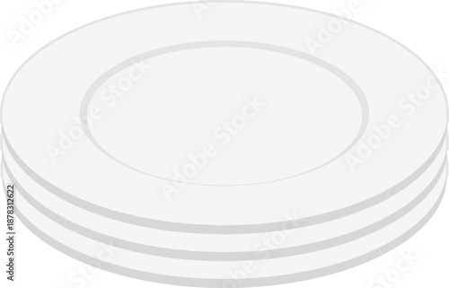 重ねたお皿のアイコン