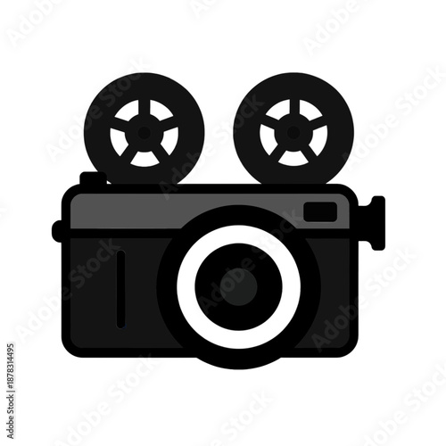 Film Camera Vector Icon.