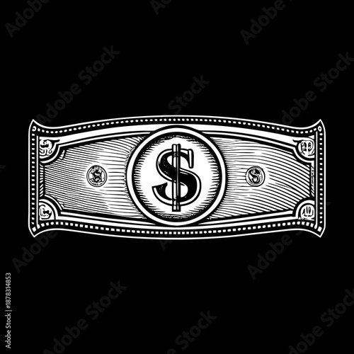 Illustrated dollar bill