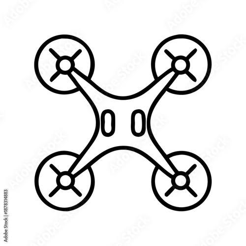 Illustration of a quadcopter drone